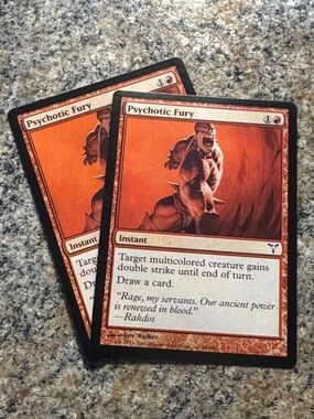 MTG Magic the Gathering Psychotic Fury x2